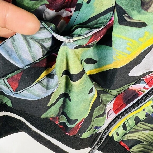 C&C California anthropologie Top large Red Floral Shacket Jacket Full Zip Pocket - Picture 6 of 8